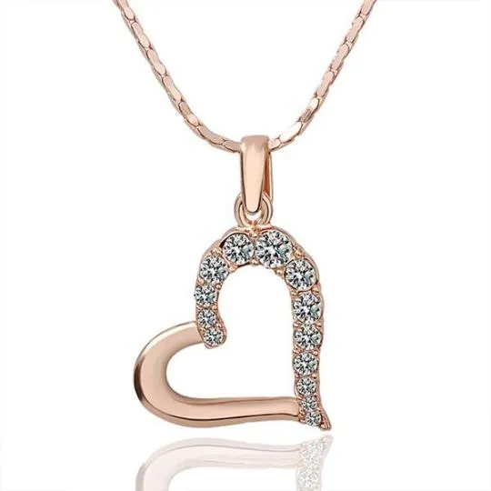قلادة القلب الذهبية Fashion Heart & Necklace Gold product image