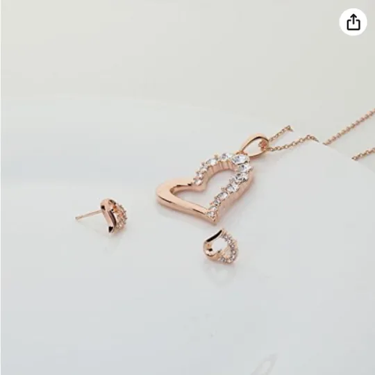 قلادة القلب الذهبية Fashion Heart & Necklace Gold product image